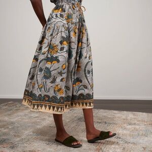 Ulla Johnson Ianna Skirt Size 6 Boho Midi Length Printed‎ Skirt Portofino Floral